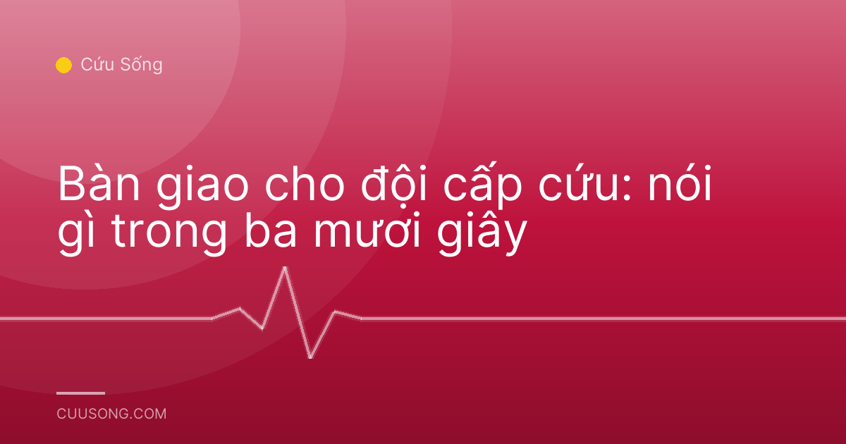 Bàn giao cho đội cấp cứu: nói gì trong ba mươi giây
