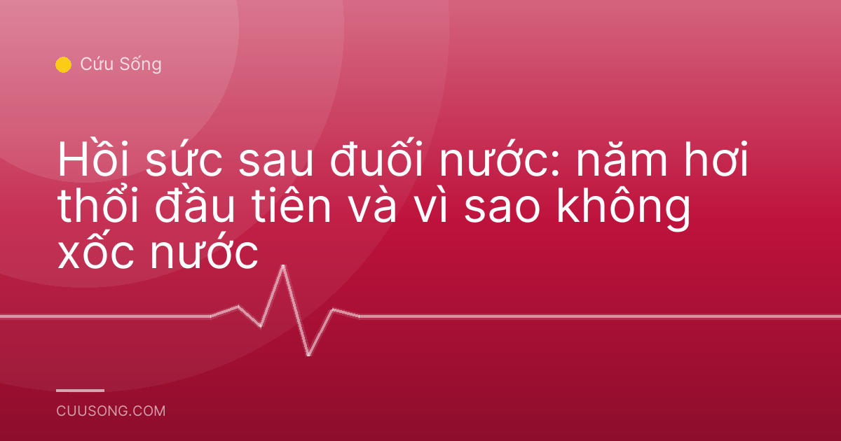 Hồi sức sau đuối nước: năm hơi thổi đầu tiên và vì sao không xốc nước