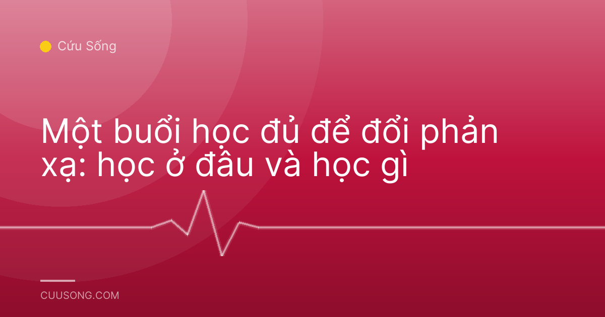 Một buổi học đủ để đổi phản xạ: học ở đâu và học gì