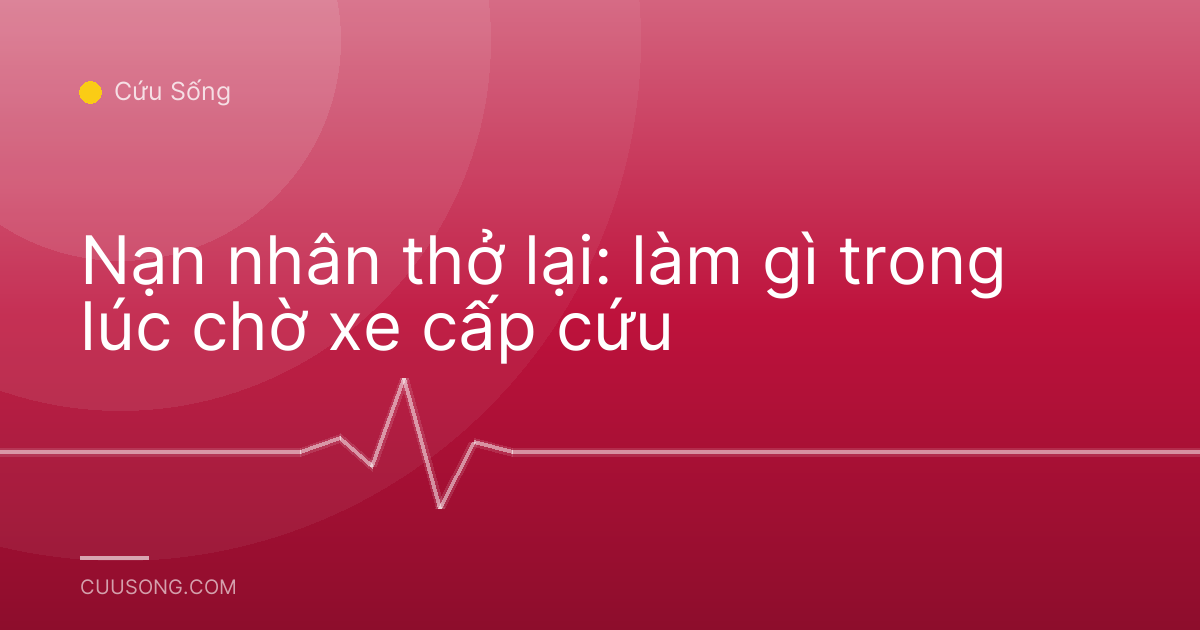 Nạn nhân thở lại: làm gì trong lúc chờ xe cấp cứu